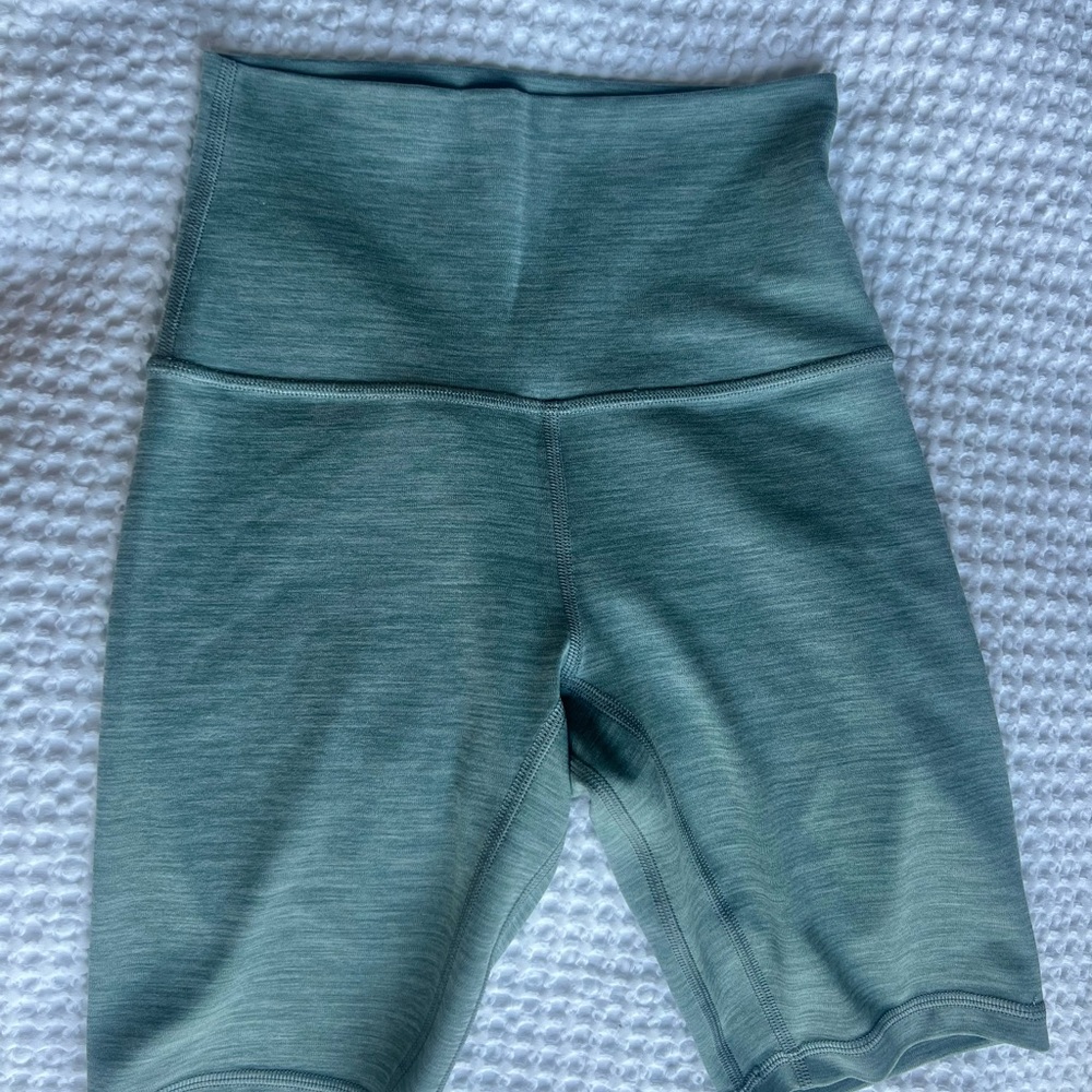 Lululemon align biker shorts- Heathered tidewater teal